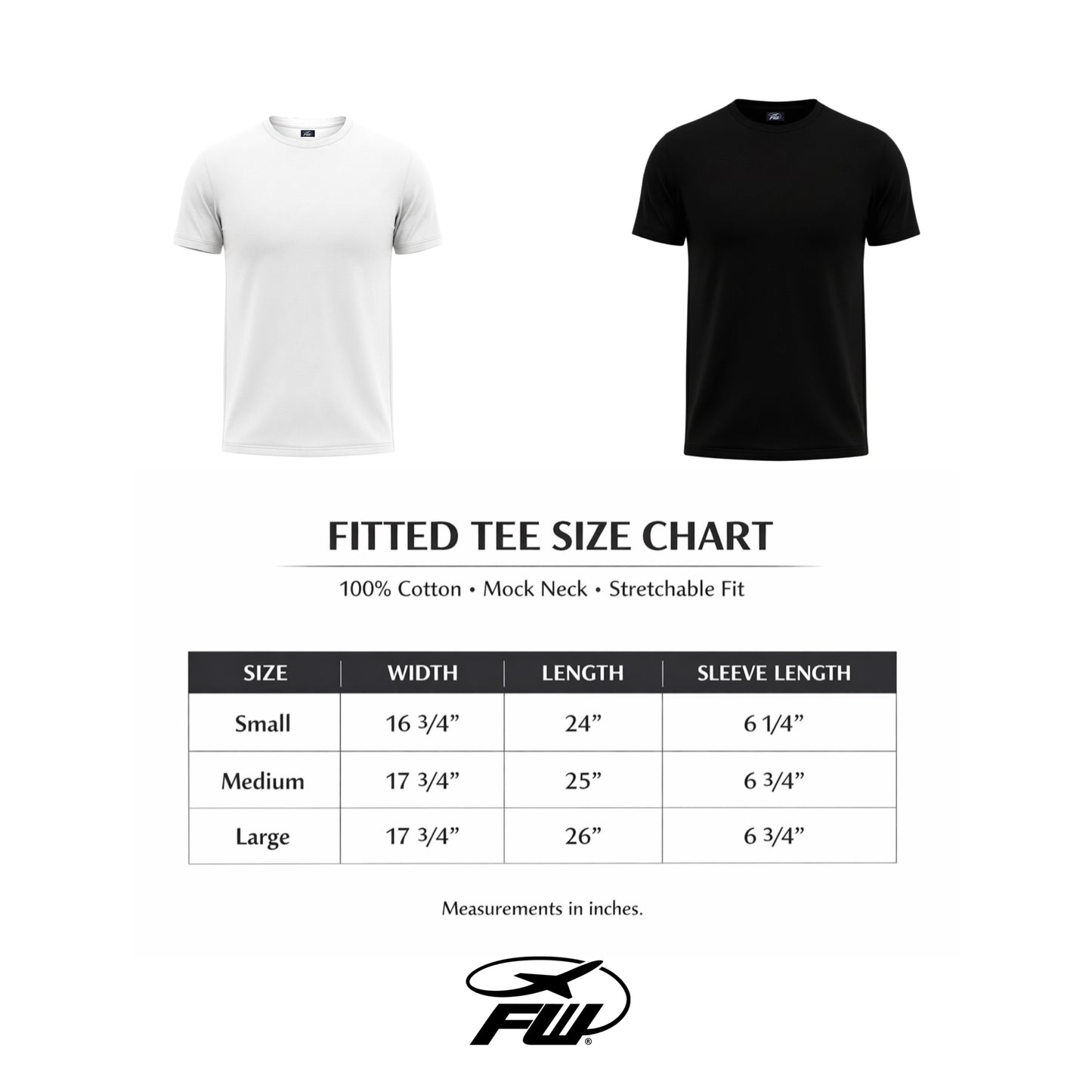 FW BLANKS: FITTED TEE BLACK